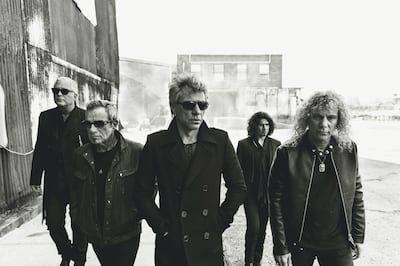 From left to right: Hugh McDonald, Tico Torres, Jon Bon Jovi, Phil X and David Bryan. Bon Jovi will perform at Vivint Arena in Salt Lake City on Friday, March 16.
