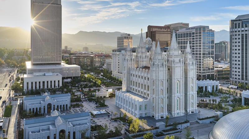 The Salt Lake Temple stands on Temple Square in Salt Lake City on Tuesday, Sept. 15, 2026.