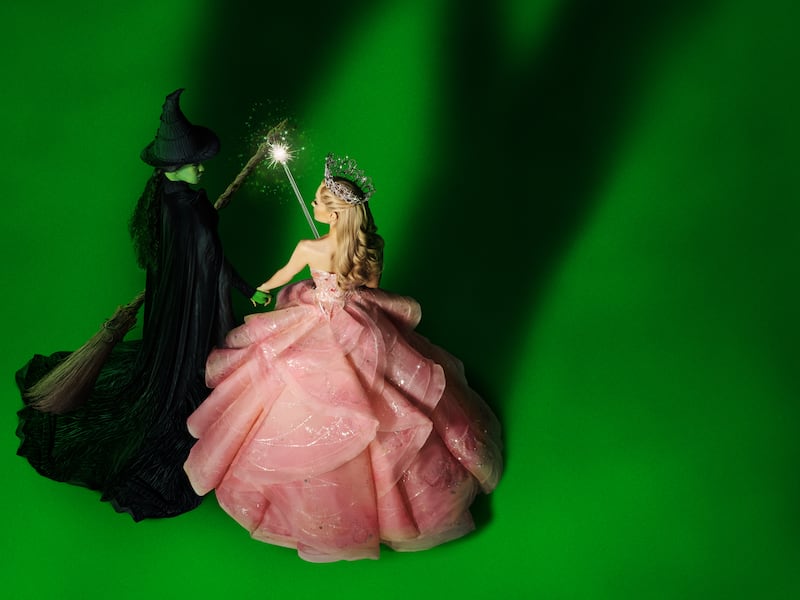 A poster for the movie “Wicked,” starring Ariana Grande and Cynthia Ervo.