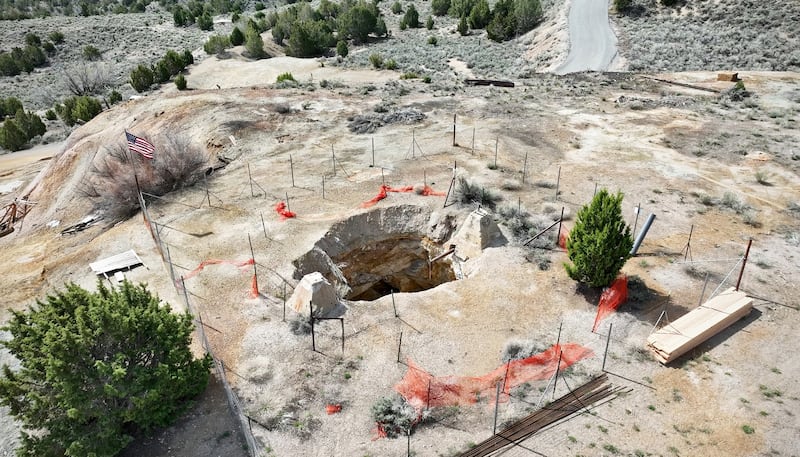 One of dozens of abandoned mines that were recently closed off in Utah County.