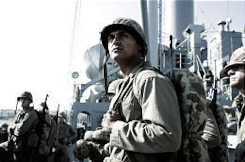 Adam Beach plays Ira Hayes, one of the Marines who hoisted the flag on Iwo Jima, in 'Flags.'
