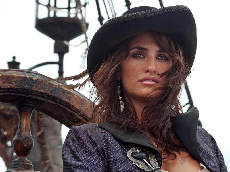 In this film publicity image released by Disney, Penelope Cruz portrays Angelica in a scene from, "Pirates of the Caribbean: On Stranger Tides."