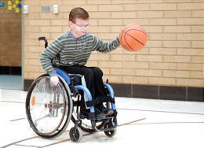 Spencer Heslop, 11, works on his dribbling skills at Antelope Elementary School.