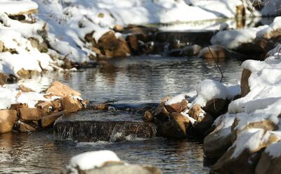 Emigration Canyon Creek flows in upper Emigration Canyon on Friday, Dec. 28, 2018.