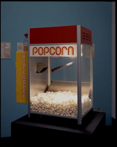 The "Talking Popcorn" piece involves a traditional popcorn-maker hooked up to a computer which translates the popping into words — mostly gibberish.