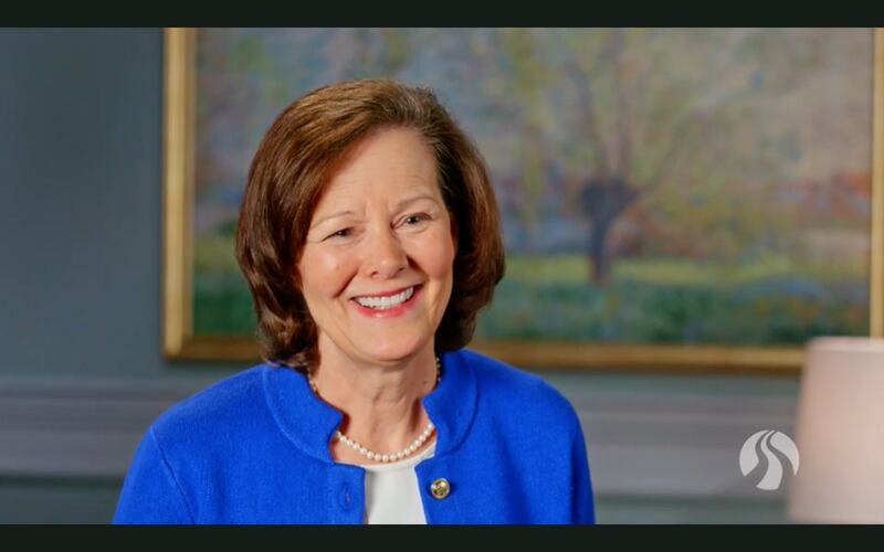 Primary General President Susan H. Porter speaks during a devotional broadcast to BYU–Pathway Worldwide students on Tuesday, April 2, 2024.