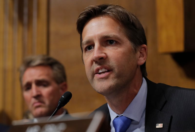 Sen. Ben Sasse, R-Neb., questions Supreme Court nominee Brett Kavanaugh as he testifies before the Senate Judiciary Committee on Capitol Hill in Washington Thursday, Sept. 27, 2018.