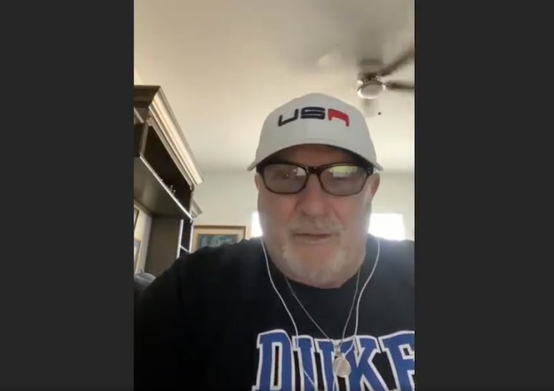 Daniel E. “Rudy” Ruettiger, the famous former Notre Dame football walk-on, spoke to an online audience about his life story and faith.