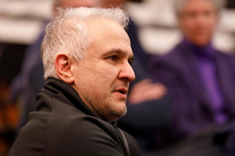 Peter Boghossian, a philosopher associated with Portland State, attends a lecture at the university in Portland, Ore., in 2020.