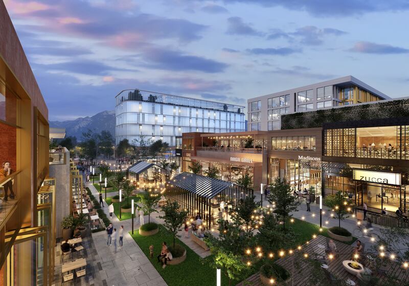 Phase I development plans of The Point Mountain Development are pictured in this artist rendering image.