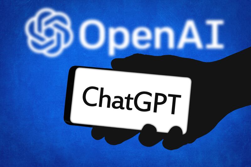 ChatGPT is displayed on a phone screen.