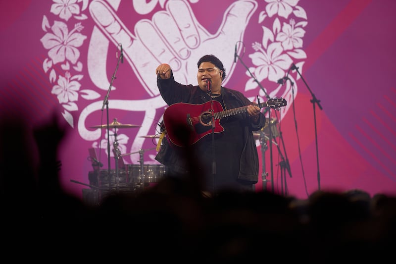 Iam Tongi sings at the 2026 Utah Area Young Single Adult Conference at the Salt Palace Convention Center in Salt Lake City, Utah, on Friday, August 14, 2026.