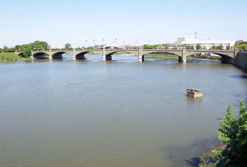 The members of Zion's Camp passed through the city quietly without causing any commotion. The National Road led them to the White River, where they crossed at the site marked by the bridge.