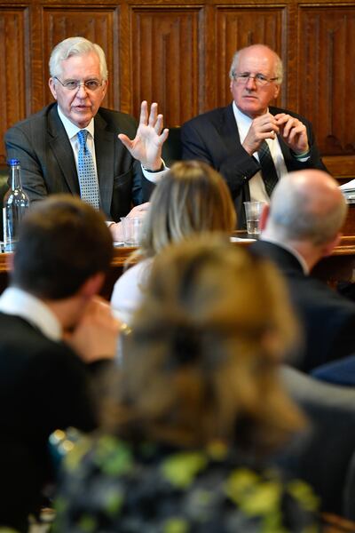 Elder D. Todd Christofferson of the Quorum of the Twelve Apostles speaks during the All-Party Parliamentary Group meeting held at the United Kingdom Parliament on May 1.