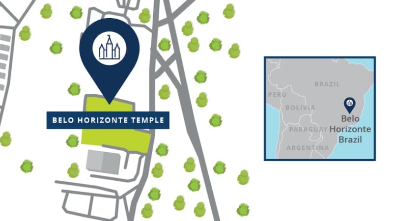 The location of the Belo Horizonte Brazil Temple site.