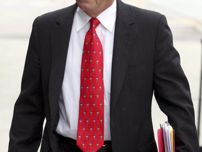 FILE - In this file photo taken April 29, 2009, Tim Blixseth arrives at the federal courthouse in Missoula, Mont. Federal judge says he will not recuse himself from suite of lawsuits centered around bankruptcy of Montana's posh Yellowstone Club. The priva