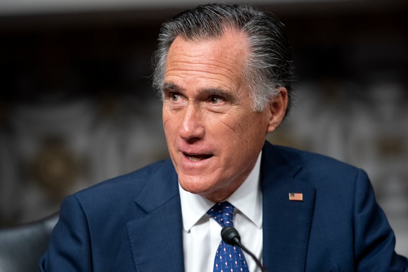 Sen. Mitt Romney, R-Utah, speaks during a Senate Health, Education, Labor, and Pensions Committee hearing.