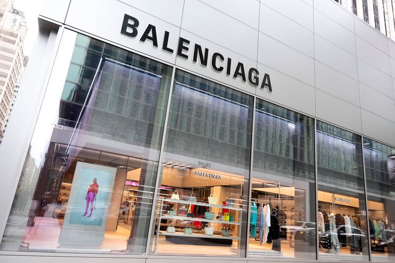 A Balenciaga store is pictured on May 7, 2022, in New York City.