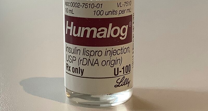 A vial of Eli Lilly’s Humalog insulin in New York