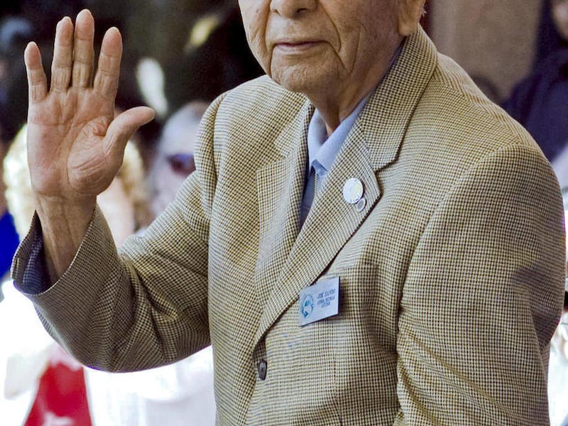 This image provided by the Indian Pueblo Cultural Center shows Joe Sando, a member of the Jemez Pueblo who became the first Pueblo member to chronicle Pueblo life as a historian and writer, died Tuesday Sept. 13, 2011 in Albuquerque, N.M.