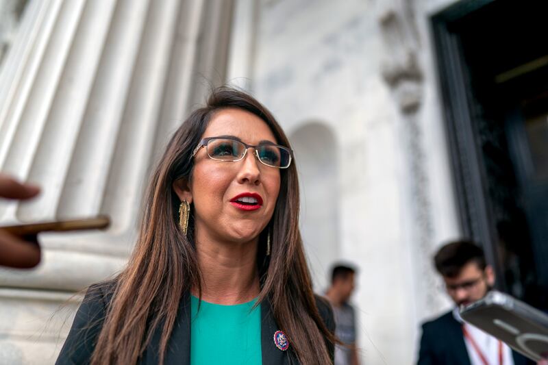 Rep. Lauren Boebert, R-Colo., leaves the Capitol in Washington on Wednesday, June 21, 2023.
