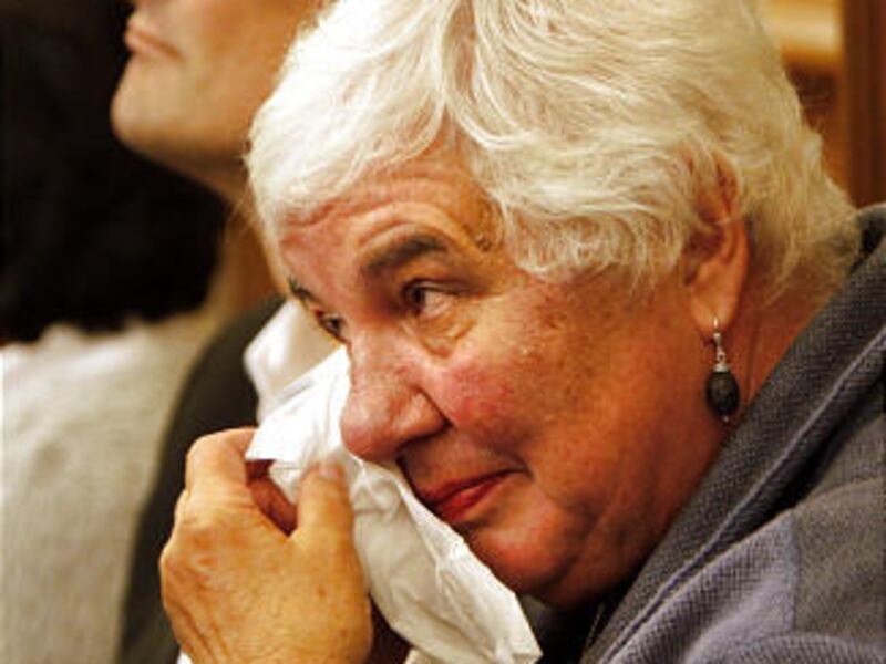 Patricia Hawkins, 69, a psychologist, wipes a tear as the D.C. council introduces a bill allowing same-sex marriage.