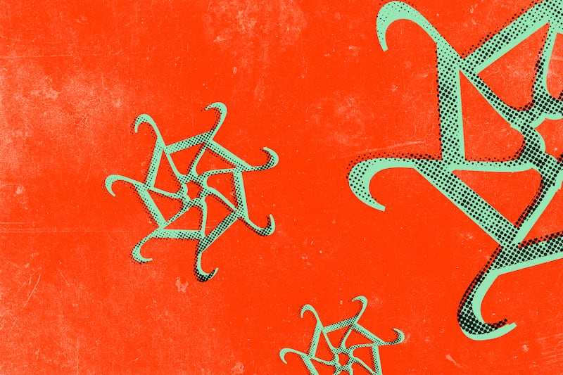 An illustration of virus particles.