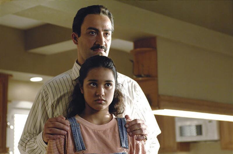 Peter Macdissi and Summer Bishil star in "Towelhead." Bishil plays a racially mixed, Arab-American who is sent to stay with her father.