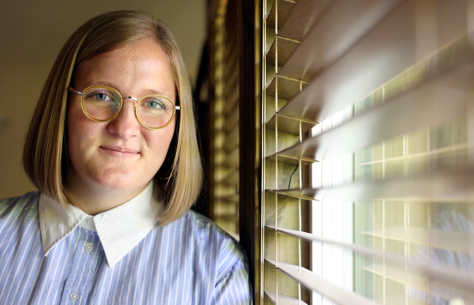 Rachel Miner, Bellwether International founder and CEO, poses for a portrait at her family’s home in Lindon on Tuesday, June 14, 2022.