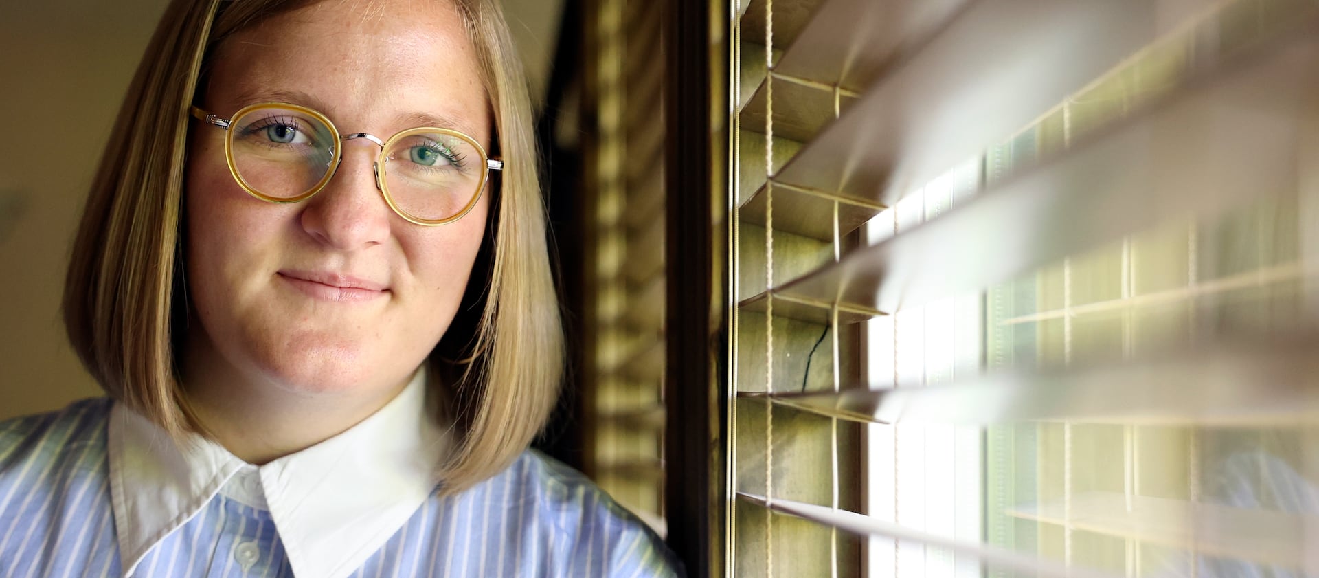 Rachel Miner, Bellwether International founder and CEO, poses for a portrait at her family’s home in Lindon on Tuesday, June 14, 2022.