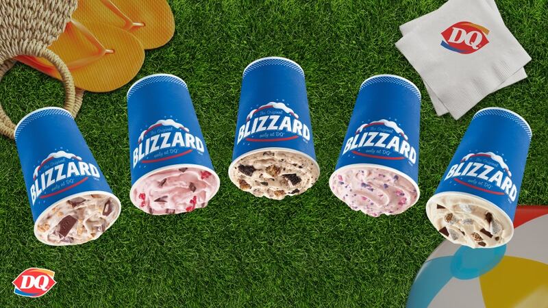 Array of new and returning Dairy Queen Blizzards.
