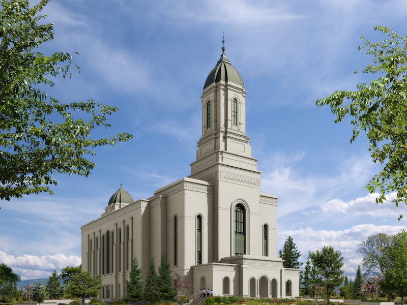 A rendering of the Heber Valley Utah Temple.