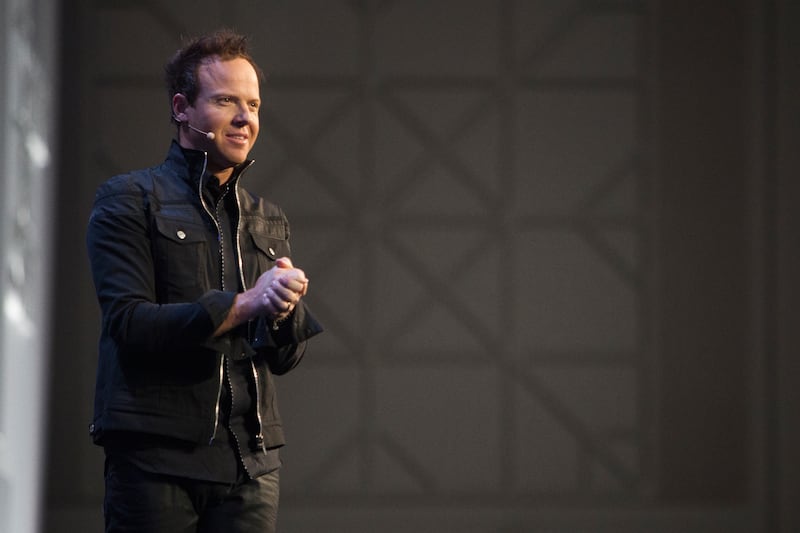Ryan Smith, co-founder and CEO of Qualtrics, speaks during Qualtrics' X4 Summit at the Salt Palace Convention Center in Salt Lake City on Wednesday, March 7, 2018.