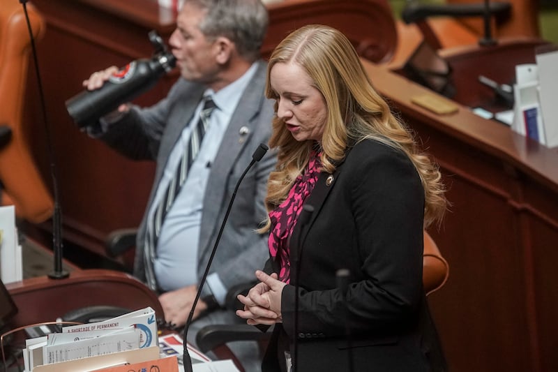 Rep. Candice Pierucci, R-Herriman, in the House chamber during the 2022 session of the Utah Legislature.