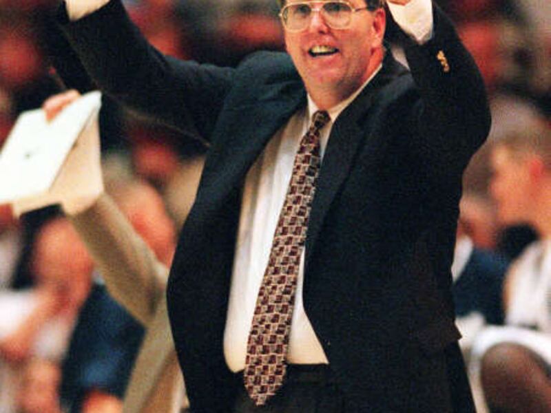 Stew Morrill watches his team beat Utah. Allred/photo