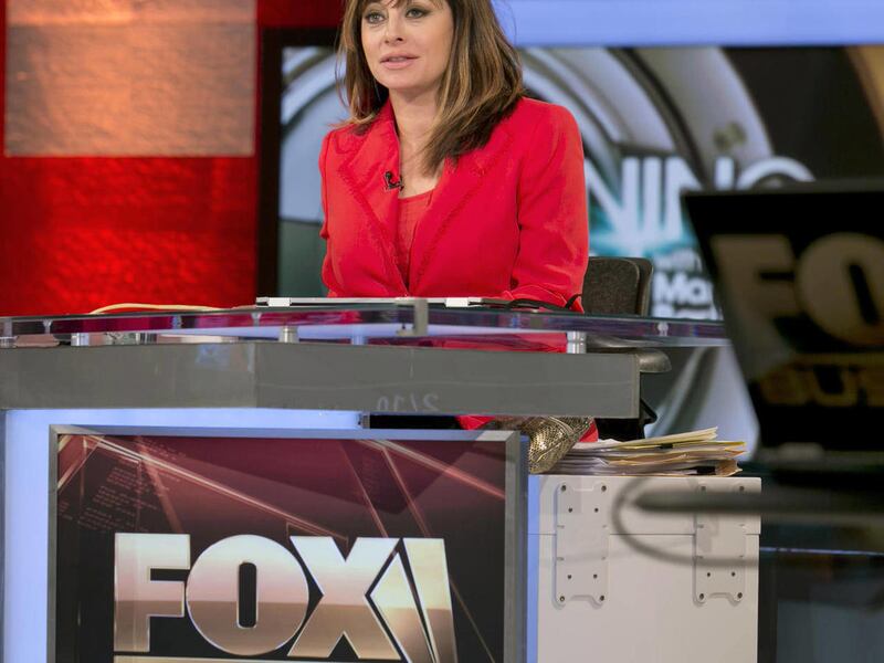 FILE - This Feb. 24, 2014 file photo shows Maria Bartiromo during the debut of her "Opening Bell with Maria Bartiromo" program on the Fox Business Network, in New York. Bartiromo debuts her one-hour program, "Sunday Morning Futures," at 10 a.m. ET. It wi