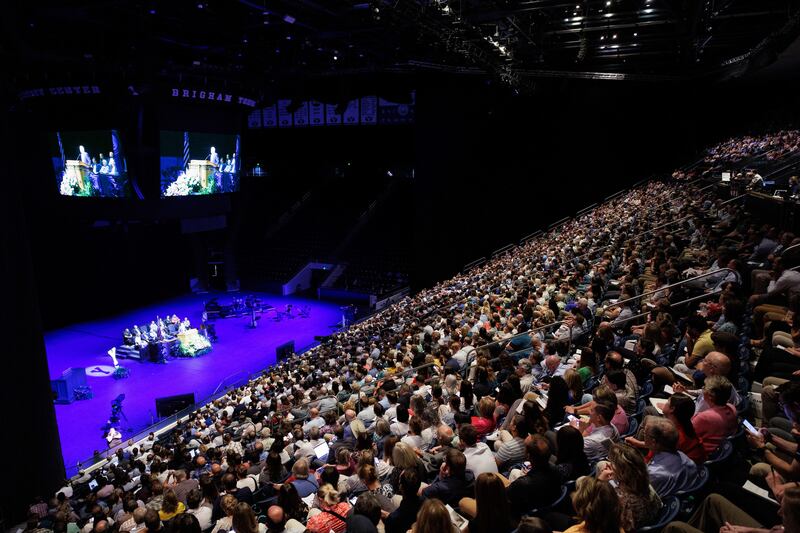BYU’s 4,500 faculty, staff and administrators attend the annual University Conference general session on Aug. 28, 2023.