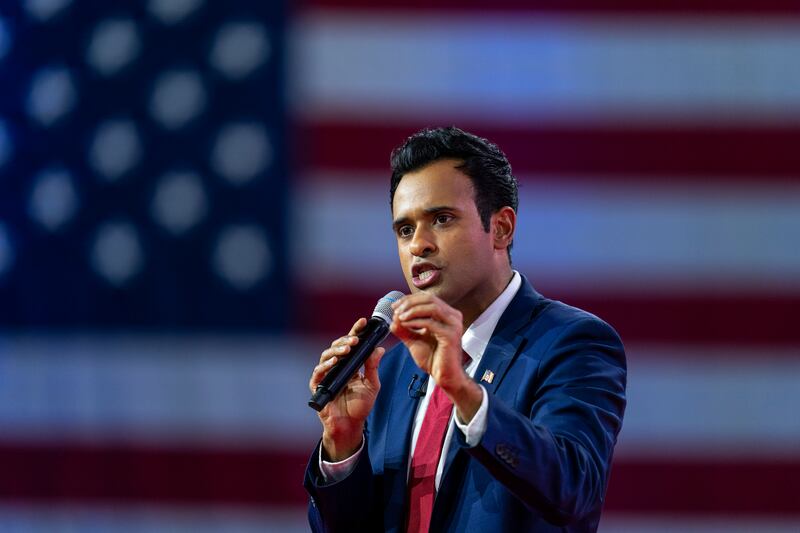 Vivek Ramaswamy speaks at the Conservative Political Action Conference, CPAC 2023, on March 3, 2023, in Oxon Hill, Md.