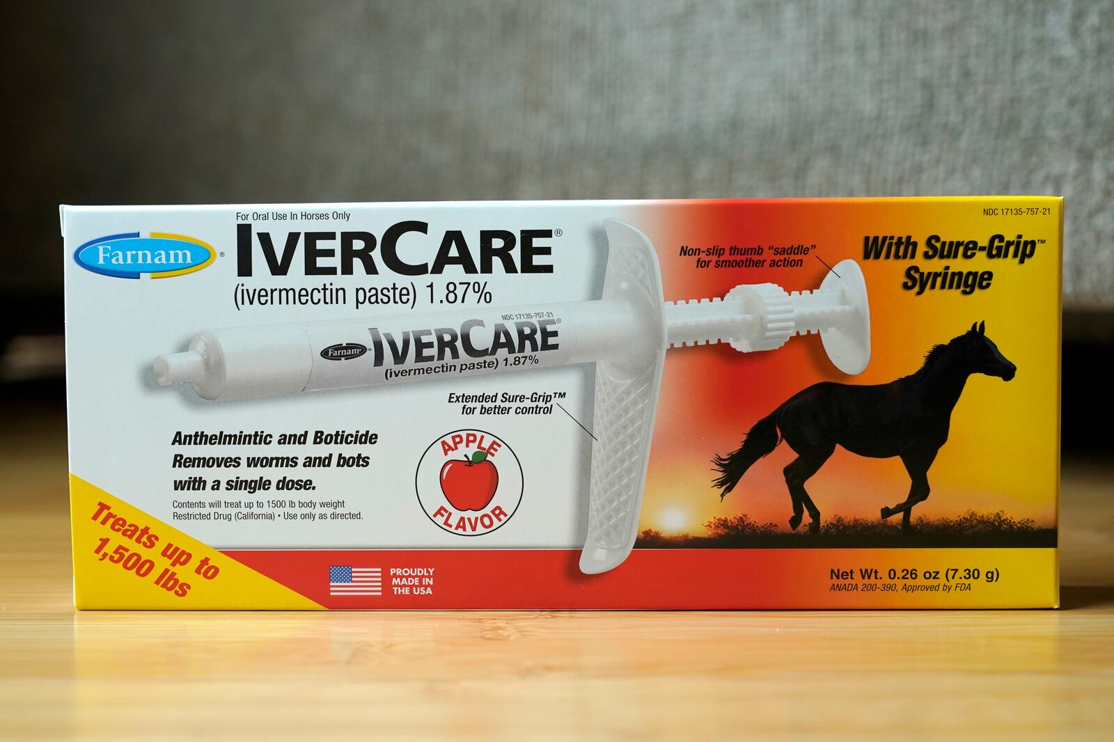 An IverCare brand package containing a syringe of ivermectin is shown on Friday, Sept. 10, 2021, in Olympia, Wash.