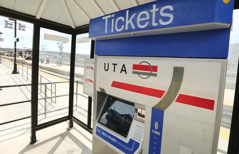 FILE - Tickets are sold for the UTA Front Runner train at the intermodal hub in Salt Lake City on Thursday, March 29, 2018. The Utah Transit Authority wants to know what customers think of its service.