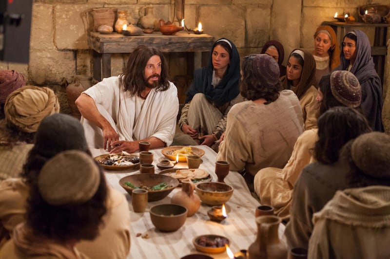 This scene from one of LDS.org's Bible videos depicts the resurrected Jesus appearing to his apostles.