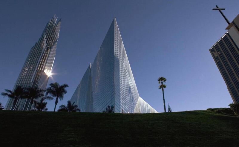 FILE - The Crystal Cathedral is seen Dec. 17, 2004, in Garden Grove, Calif. The Crystal Cathedral megachurch's plans to sell its campus and glass-spired church _ and then lease it back _ to emerge from Chapter 11 bankruptcy and settle $35 million in debt