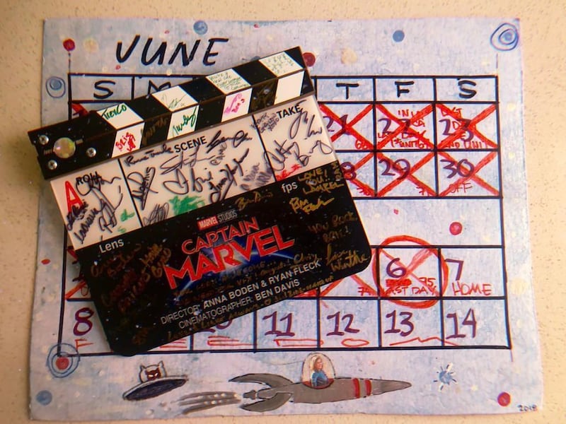 Actress Brie Larson posted a photo to Instagram on Sunday that signaled production of “Captain Marvel” has wrapped up.