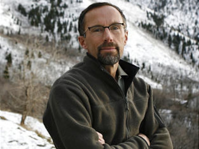 Peter Metcalf, president and CEO of Black Diamond Equipment, poses in front of Mount Olympus.
