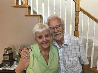 Several decades after Otto Dräger invited his father to the LDS Church in Poland, Elder Erich W. Kopischke was able to track him down in California. Dräger is seen here with his wife.