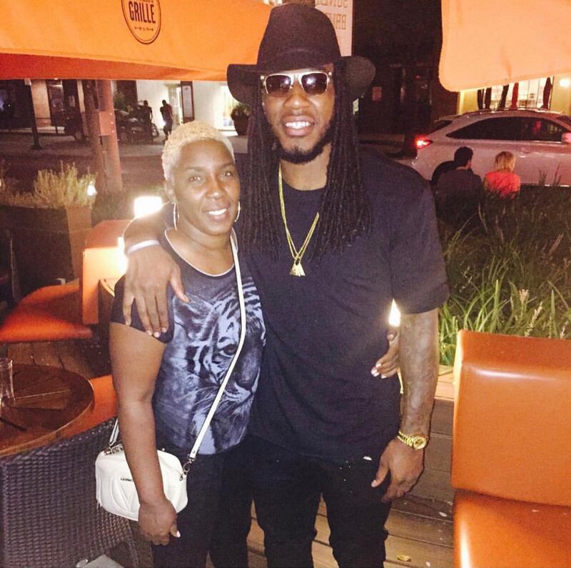 Utah Jazz forward Jae Crowder poses with his mother, Helen Thompson, who passed away from cancer at age 51 on Aug. 22, 2017.