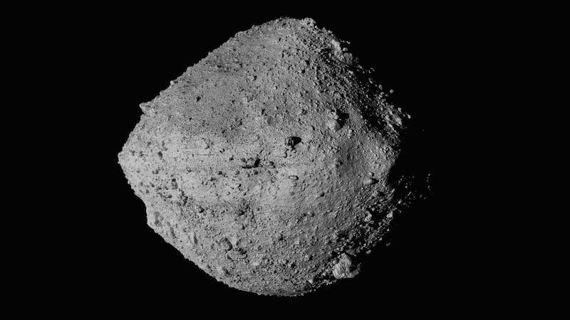 This image shows the asteroid Bennu from the OSIRIS-REx spacecraft. A giant asteroid will pass by Earth on Thursday.