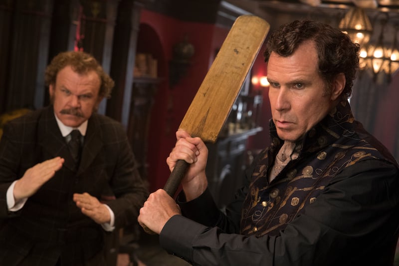 Watson (John C. Reilly) and Sherlock Holmes (Will Ferrell) in Columbia Pictures' "Holmes & Watson."