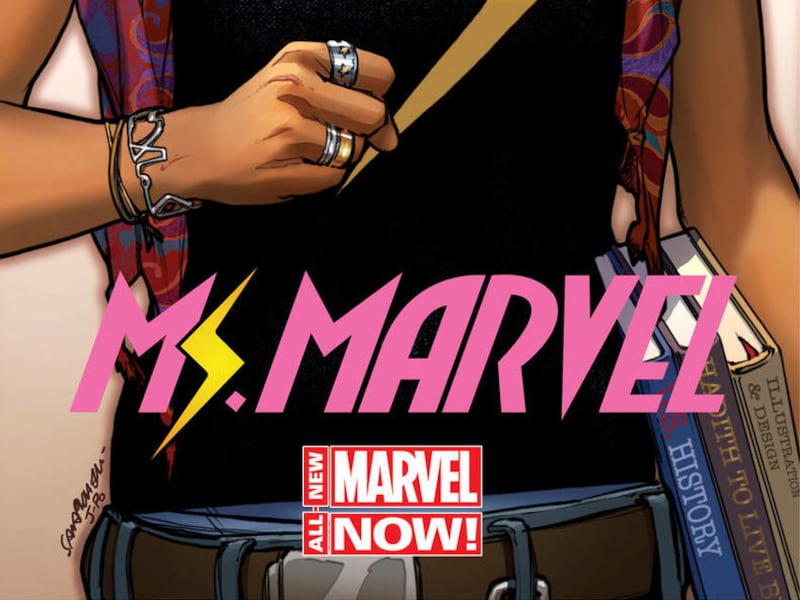 This comic book cover image released by Marvel Comics shows character Kamala Khan on the “Ms. Marvel” issue.