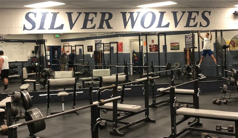 The weight room is one of the spots at Fremont High where the mascot's name is incorrectly split into two words.